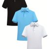 Mens Casual T-Shirt Womens Top Short Sleeved 3pcs Adult Clothing Comfortable And Breathable