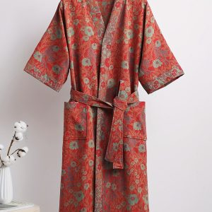 Double-layer Yarn Long Bathrobe