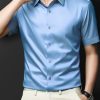 Summer Men’S Formal Short-Sleeve Shirt, Stretchy, Smooth, Wrinkle-Free, Suitable for Business And Casual Wear, Men’S Cardigan Shirt.