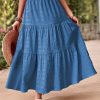 Elegant Solid Color Pleated Skirt, Polyester, Machine Washable – Springu002FSummeru002FFall