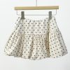 Women’S Polka Dot Print A-Line Skirt with Ruffled Hem – Lightweight Stretchy Machine-Washable Skirt for Spring Summer Fall, Casual to Dressy Outfits, Music Festivals & Vacations