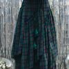 Victorian Gothic Handmade Tassel Plaid Skirt 2025 | Asymmetrical Pleated High-Waisted Beach Skirt | Elastic Waist Multi-Layer Vacation Dress | Sweet Style Women’S Gift for Spring and Summer