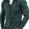 Bohemian Henry T-shirt Retro Bohemian Men’s Henry T-shirt | Long Sleeved, Printed, Spring and Summer, Men’s Gift