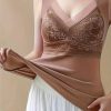 6pcs Thermal Vest, Underwear, Women’S Fleece And Thickened One-piece Body-shaping Halter Top, Base Layer, Chest Pad, Back Heart