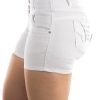 Women High-Waisted Elegant Double-Button Butt-Lifting Stretch Denim Shorts